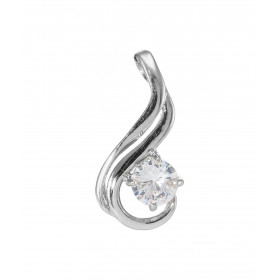 Pendentif Motif Entrelacé Argent 925 Rhodié Oxyde zirconium Rond 5mm Motif entrelacé serti d une pierre ronde 5mm Les dime...
