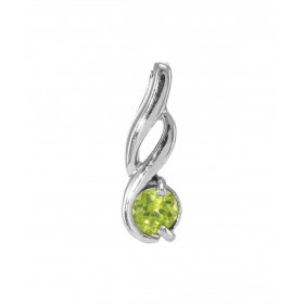 Pendentif Motif Entrelacé Argent 925 Rhodié Péridot Rond 4.5mm Motif entrelacé serti d un Péridot rond 4.5mm Les dimension...