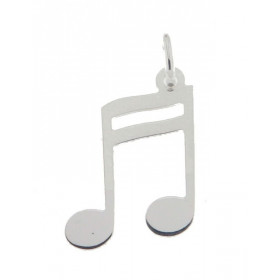  Pendentif Note musique Argent 925 Pendentif représantant deux doubles croches Dimensions du pendentif : 34x18mm 