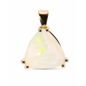 Pendentif Opale Triangulaire Or Jaune
