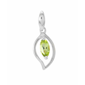 Pendentif Or blanc 375 Péridot navette 6x3mm Pendentif or blanc 375 (9 carats) Péridot navette 6x3mm (0,20 carat) Dimensio...