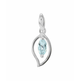 Pendentif Or blanc 375 Topaze Bleue navette 6x3mm Pendentif or blanc 375 (9 carats) Topaze Bleue navette 6x3mm (0,20 carat...