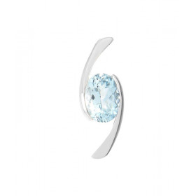  Pendentif Or Blanc 750 Aigue Marine ovale 8x6mm Pendentif Or Blanc 750 Aigue Marine ovale 8x6 mm (1 carat) Dimensions du ...