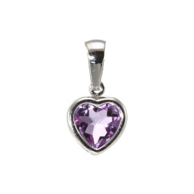  Pendentif Or Blanc 750 Améthyste Coeur 7 Améthyste coeur 7x7mm Dimensions du pendentif : 18 x 10 mm 