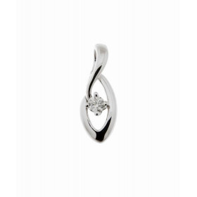 Pendentif Or Blanc 750 serti d un diamant 0,064 carat Dimensions du pendentif (bélière incluse) : 14 x 6 mm Poids Diamant ...