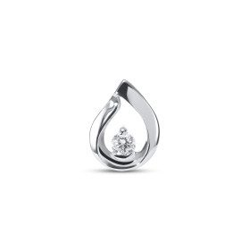 Pendentif Or Blanc 750 serti d un diamant 0,08 carat Dimensions du pendentif (bélière incluse) : 10 x 8 mm Poids Diamant :...