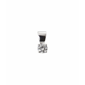 Pendentif Or Blanc 750 Diamant  0.21 carat G Si