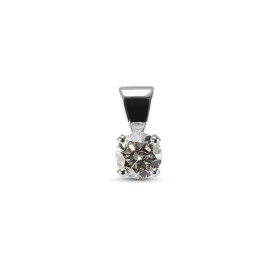 Pendentif Or Blanc 750 Diamant 0.40 carat. Pendentif en Or Blanc 750 serti d&#39;un Diamant rond de 4.6mm de diamètre (0,4...