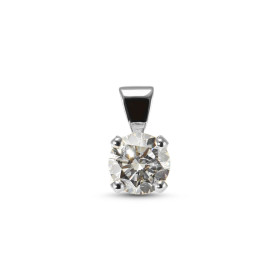 Pendentif Or Blanc 750 Diamant 0.85 carat. Pendentif en Or Blanc 750 serti d&#39;un Diamant rond de 6.1mm de diamètre (0,8...