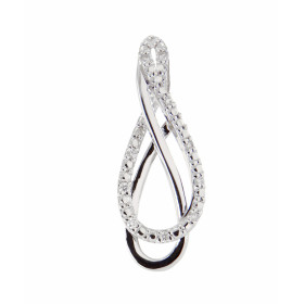 Pendentif Or Blanc 750 et Diamant. Pendentif serti de 10 diamants de 0.005 carat. Poids total diamant : 0,05 carat. Qualit...