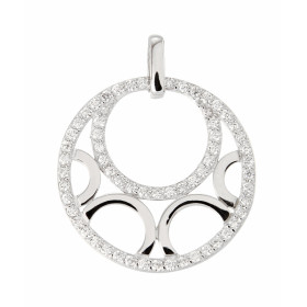 Pendentif Or Blanc 750 et Diamant. Pendentif serti de 60 diamants de 0.005 carat. Poids total diamant : 0,30 carat. Qualit...