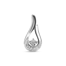 Pendentif Or Blanc 750 Diamant Pendentif serti 2 diamants 0.01 carat d un diamant 0,02 carat Poids total diamant : 0,04 ca...