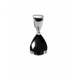  Pendentif Or Blanc 750 Saphir Poire 8x6mm Pendentif serti d un Saphir poire 8x6mm (1.35 carat) Serti à griffes Dimensions...