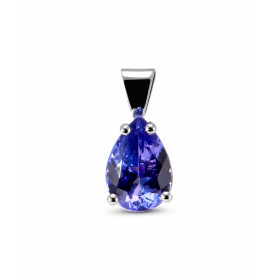  Pendentif Or Blanc 750 serti d une Tanzanite Poire 10x7mm Poids Tanzanite : 1.95 carat Qualité Tanzanite : AAA Dimensions...