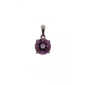 Pendentif Or 750 Améthyste serti d une pierre 6mm