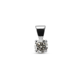  Pendentif Or Blanc 750 serti d un Diamant rond 4,5mm diamètre (0,40 carat - Couleur i - Pureté Si2) Dimensions du pendent...