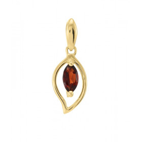 Pendentif Or jaune 375 Grenat navette 6x3mm. Pendentif en or jaune 375 (9 carats). Grenat navette de 6x3mm (0,20 carat). D...