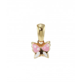 Pendentif Or Jaune 375 Papillon émaillé Dimensions du pendentif (bélière incluse) : 15x8mm