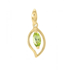 Pendentif Or jaune 375 Péridot navette 6x3mm. Pendentif en or jaune 375 (9 carats). Péridot navette de 6x3mm (0,20 carat)....