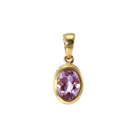 Pendentif Or Jaune 750 Améthyste Ovale 7x5mm Améthyste ovale 7x5mm Dimensions du pendentif : 15 x 7 mm