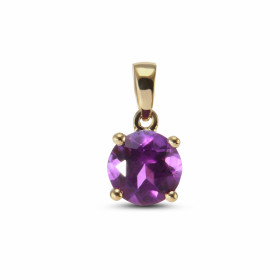  Pendentif Or 750 Améthyste serti d une pierre 6mm 