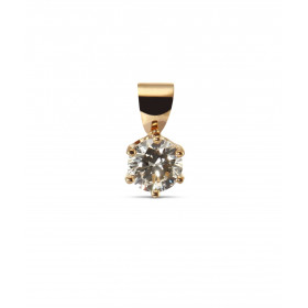  Pendentif Or Jaune 750 Diamant 0.40 carat Pendentif Or Jaune 750 serti d un Diamant rond 4.6mm diamètre (0,40 carat - Cou...