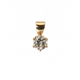 Pendentif Or Jaune 750 Diamant 0.47 carat Pendentif Or Jaune 750 serti d un Diamant rond 4.8mm diamètre (0,47 carat - Cou...
