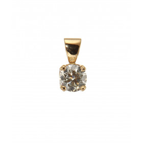  Pendentif Or Jaune 750 Diamant 0.65 carat Pendentif Or Jaune 750 serti d un Diamant rond 5.5mm diamètre (0,60 carat - Cou...