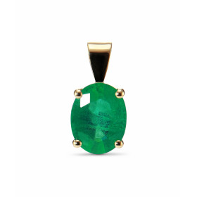  Pendentif Or Jaune 750 serti d une émeraude ovale 9x7mm (1,6 carat) Serti à 4 griffes Dimensions du pendentif (bélière in...