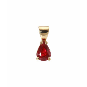  Pendentif serti d un Rubis poire 7x5mm serti à griffes Poids rubis : 1.1 carat Qualité Rubis : AAA Dimensions du pendenti...