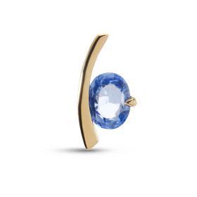  Pendentif Or jaune 750 Saphir Ceylan Ovale 8x6mm Saphir ovale de  8x6mm (1,4 carat) Serti demi clos griffe Dimensions du ...