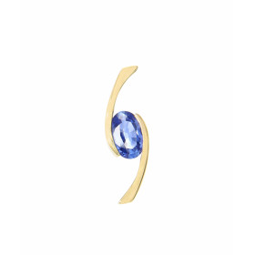  Pendentif Or Jaune 750 Saphir ovale 6x4mm Pendentif Or Jaune 750 Saphir Ceylan ovale 6x4mm (0,6 carat) Serti demi clos Di...