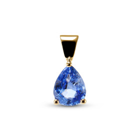  Pendentif Or Jaune 750 serti d un Saphir Ceylan Poire 8x6mm (1.4 carat) Dimensions du pendentif (bélière incluse) : 13x6m...