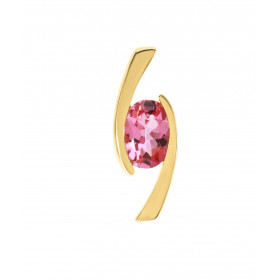  Pendentif Or Jaune 750 Tourmaline Rose Ovale 7x5mm Pendentif Or Jaune 750 Tourmaline Rose Ovale 7x5mm (0.75 carat) Dimens...