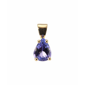 Pendentif Or Jaune Tanzanite Poire 8x6mm