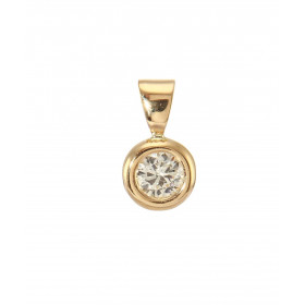 Pendentif Pneu Or Jaune 750 Diamant 0.30 carat L Si1