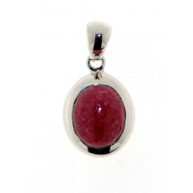 Pendentif Argent Lapis serti d une pierre 12x10mm, hauteur totale : 27mm