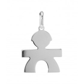 Pendentif Silhouette Garcon A Graver en Argent 925