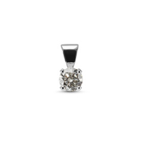 Pendentif Solitaire Or Blanc  750 Diamant 0.46 carat G Si2