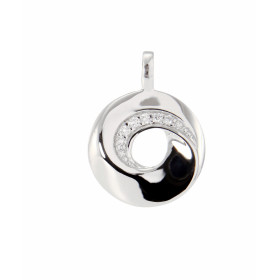 Pendentif Spirale Or Blanc 750 Diamant Pendentif serti 6 diamants 0.005 carat Poids total diamant : 0,03 carat Qualité Dia...