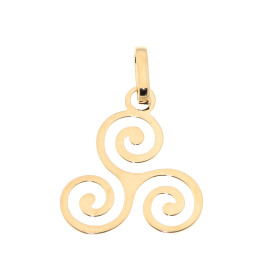 Pendentif Triskel Or jaune 750/1000 Dimensions du triskel : 14x14mm Dimensions du pendentif (bélière incluse) : 21x14mm 