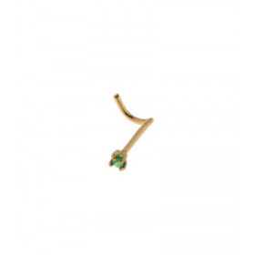 Piercing pour le nez Or 750 serti d une &eacute;meraude 2mm