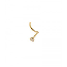 Piercing Diamant : Piercing pour le nez en Or Jaune 750/1000 serti d&#39;un Diamant rond de 1.5mm de diamètre