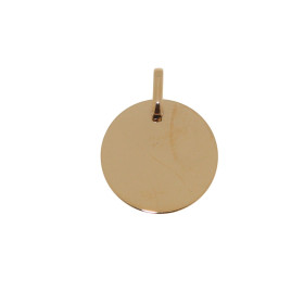  Plaque à graver Or Jaune 750 Diamètre : 15mm 