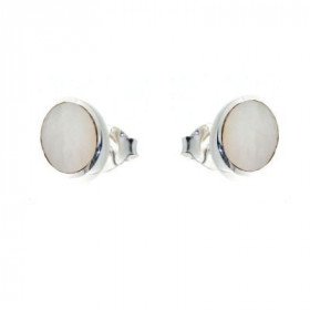 Boucles d'oreilles Argent 925 Nacre. Dimensions du motif : 11 x 9mm. 