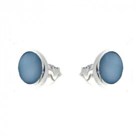 Bleue Boucles d oreilles Argent 925 Nacre Bleue Dimensions du motif : 11 x 9mm 