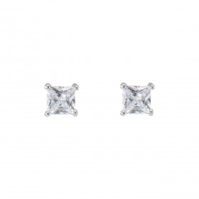 Puces d oreilles Argent Oxydes zirconium Carrés 5mm Paire boucles d oreilles Argent 925 rhodié Oxydes zirconium Pierres ca...