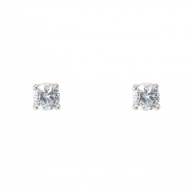 Puces d oreilles Argent Oxydes zirconium Ronds 5mm Paire boucles d oreilles Argent 925 rhodié Oxydes zirconium Pierres ron...