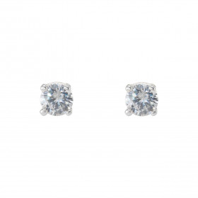 Puces d oreilles Argent Oxydes zirconium Ronds 6mm Paire boucles d oreilles Argent 925 rhodié Oxydes zirconium Pierres ron...