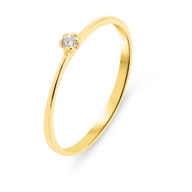Solitaire Or Jaune 750 Diamant 0.045 carat Pierre ronde 2.5mm diamètre Poids Diamant : 0,045 carat - Couleur : H - Pureté ...